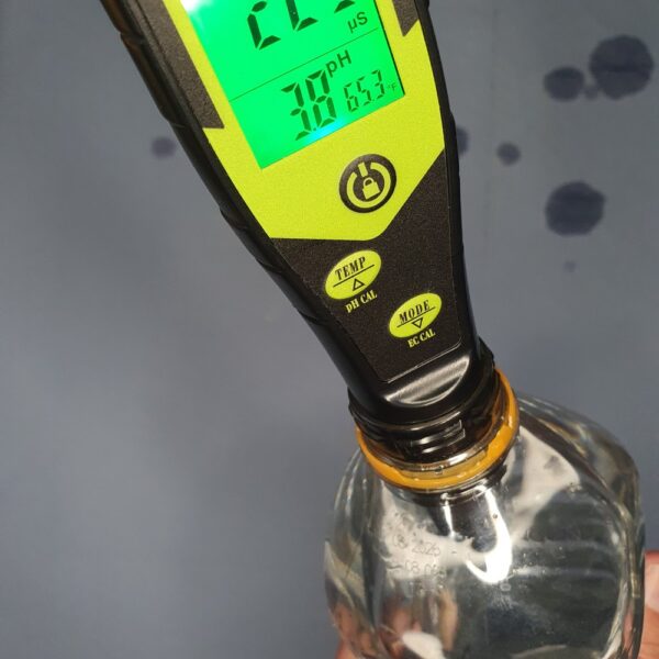 Hier siehst du ein pH-Messgerät mit einem pH-Wert von 3,8